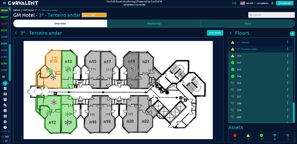 CorGrid Floor Plan View